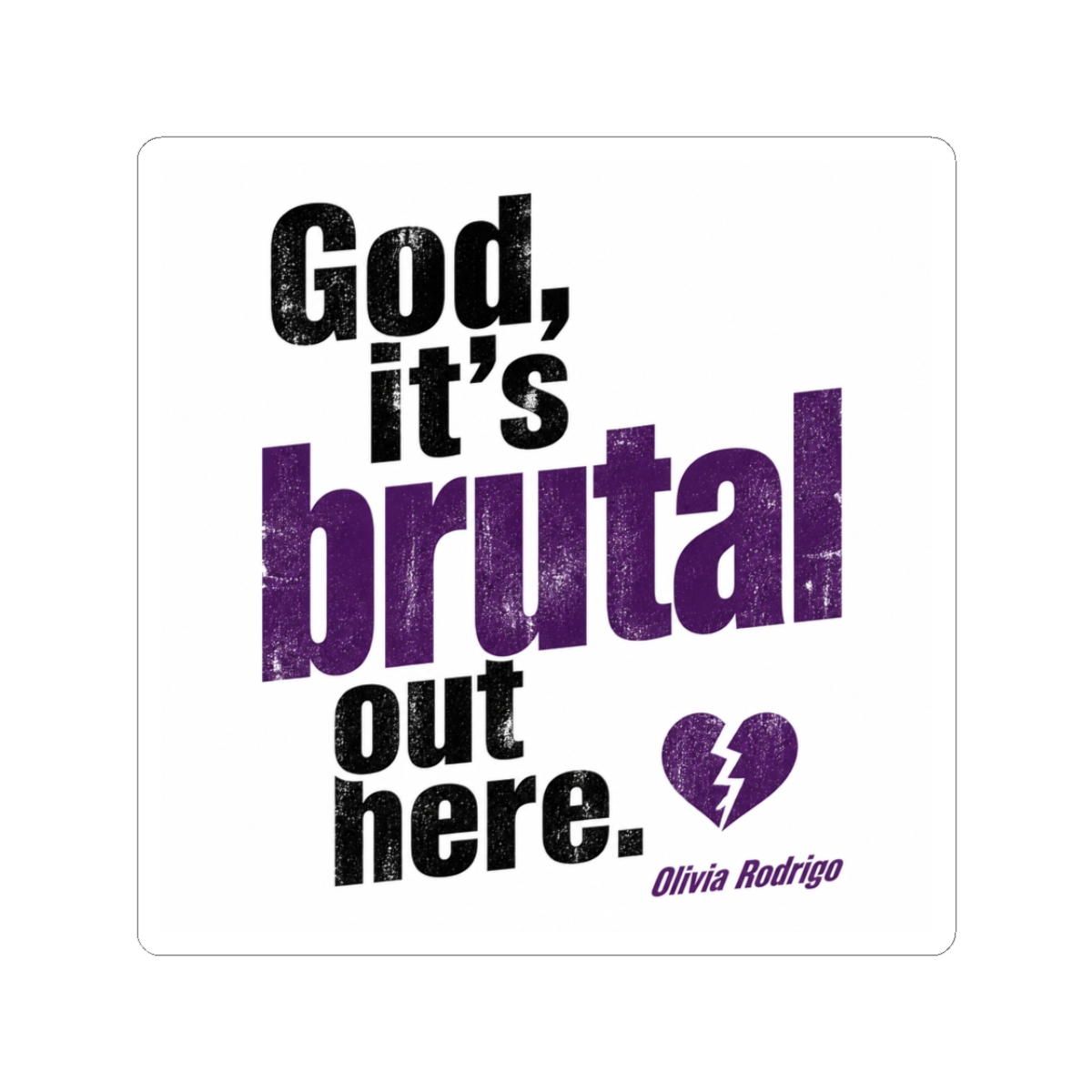 Olivia Rodrigo "God, it" Sticker - alternate angle 1, merchandise