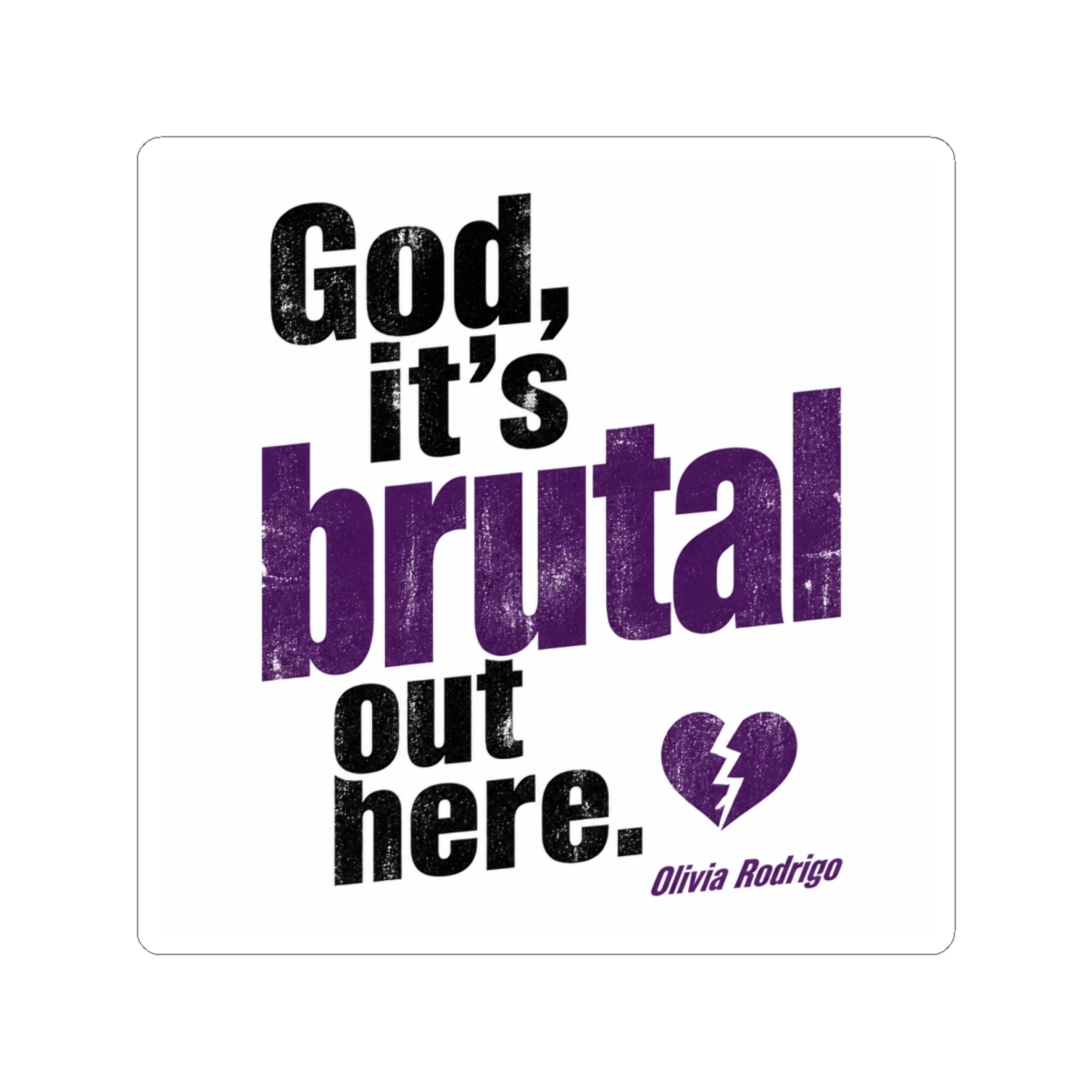 Olivia Rodrigo "God, it" Sticker - alternate angle 3, merchandise