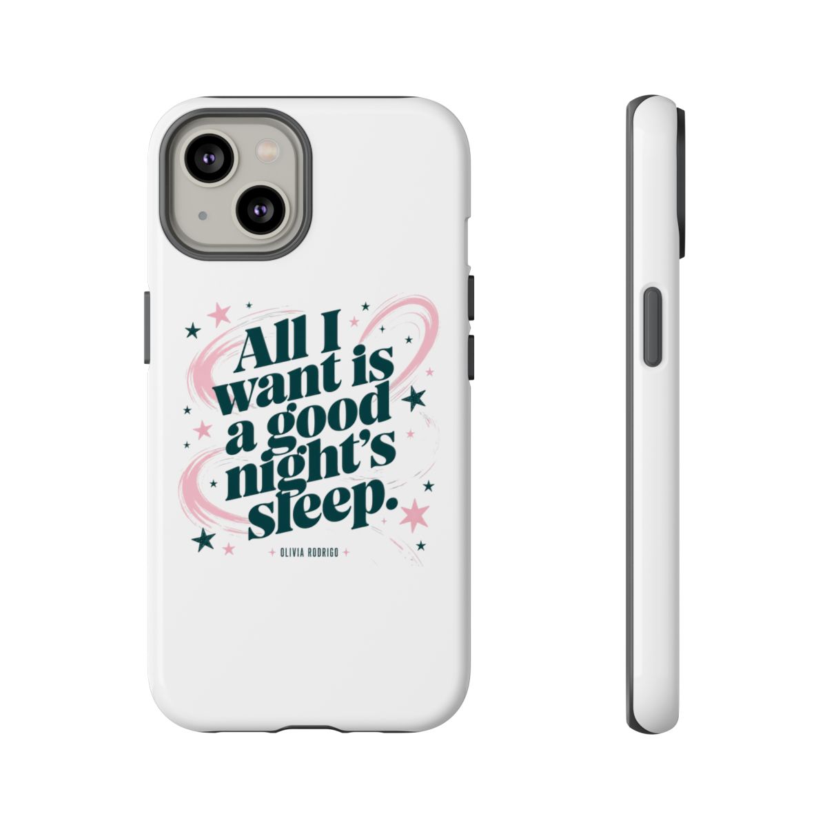 Olivia Rodrigo "All I want is a good night’s sleep." Phone Case - alternate angle 3, merchandise