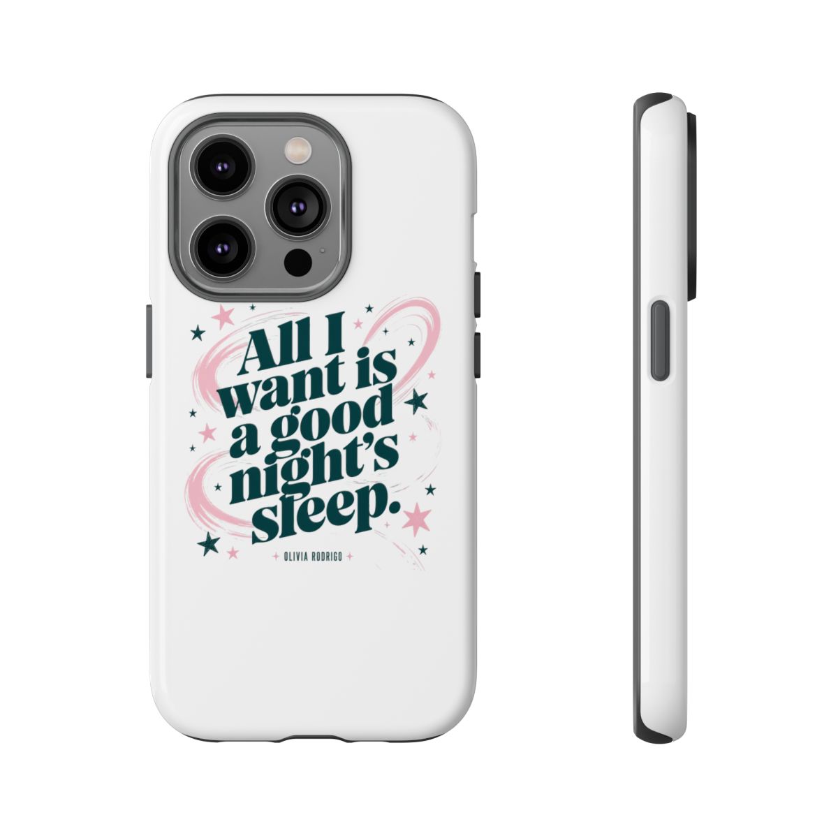 Olivia Rodrigo "All I want is a good night’s sleep." Phone Case - alternate angle 4, merchandise