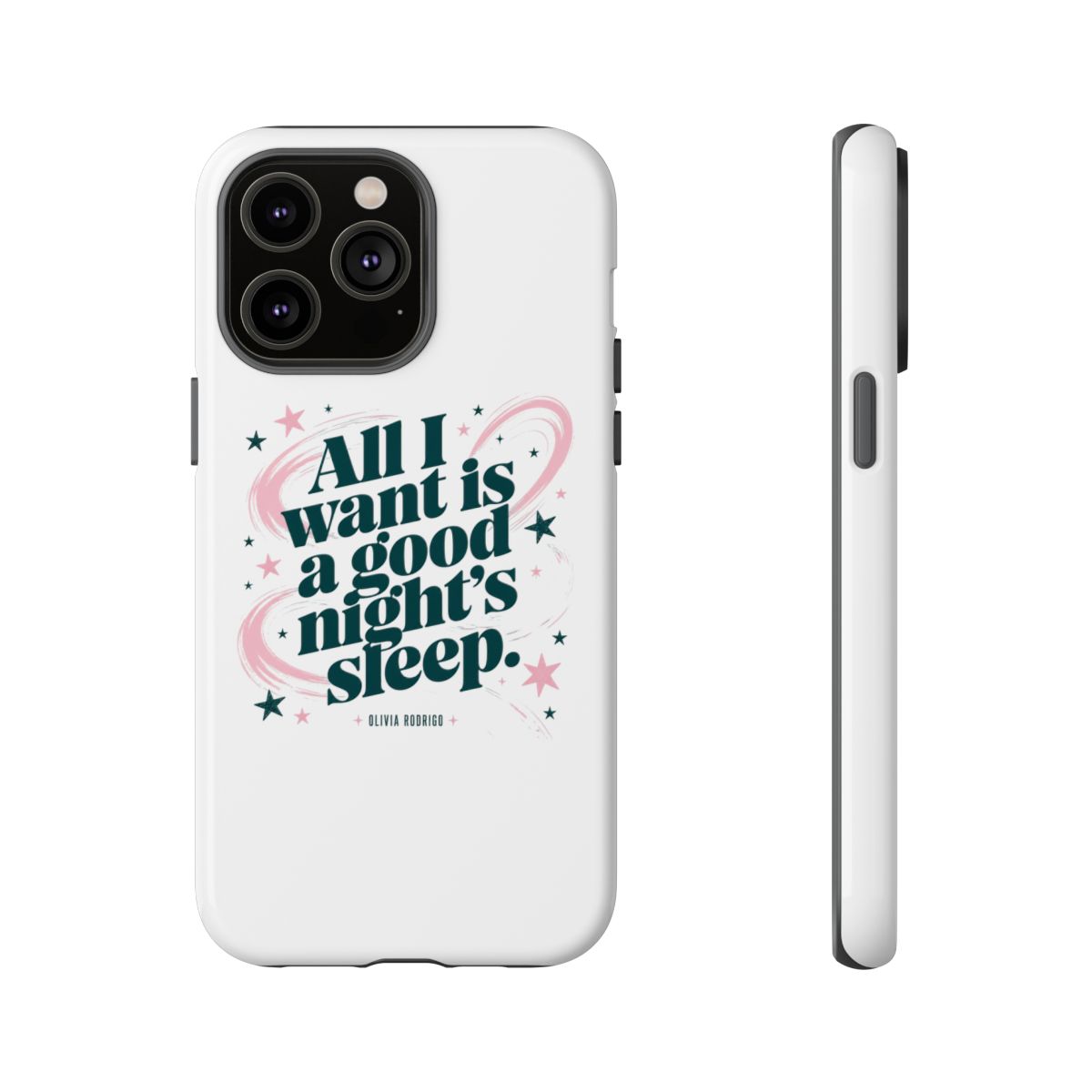 Olivia Rodrigo "All I want is a good night’s sleep." Phone Case - alternate angle 5, merchandise