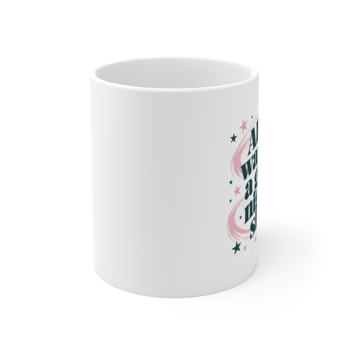 Olivia Rodrigo "All I want is a good night’s sleep." White Mug - alternate angle 1, merchandise