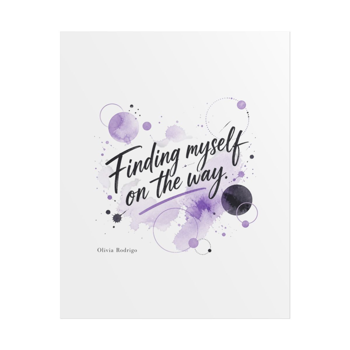 Olivia Rodrigo "Finding myself on the way." Poster - Official Posters & Wall Art merchandise