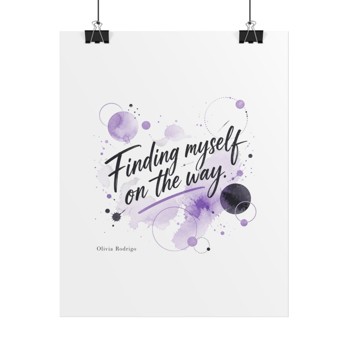 Olivia Rodrigo "Finding myself on the way." Poster