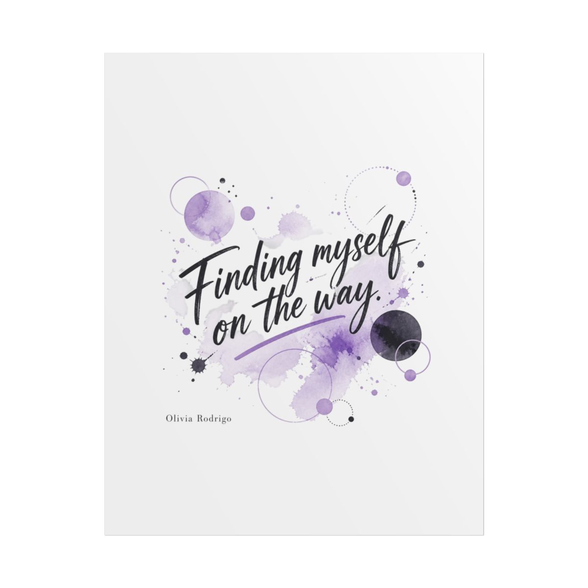 Olivia Rodrigo "Finding myself on the way." Poster - alternate angle 1, merchandise