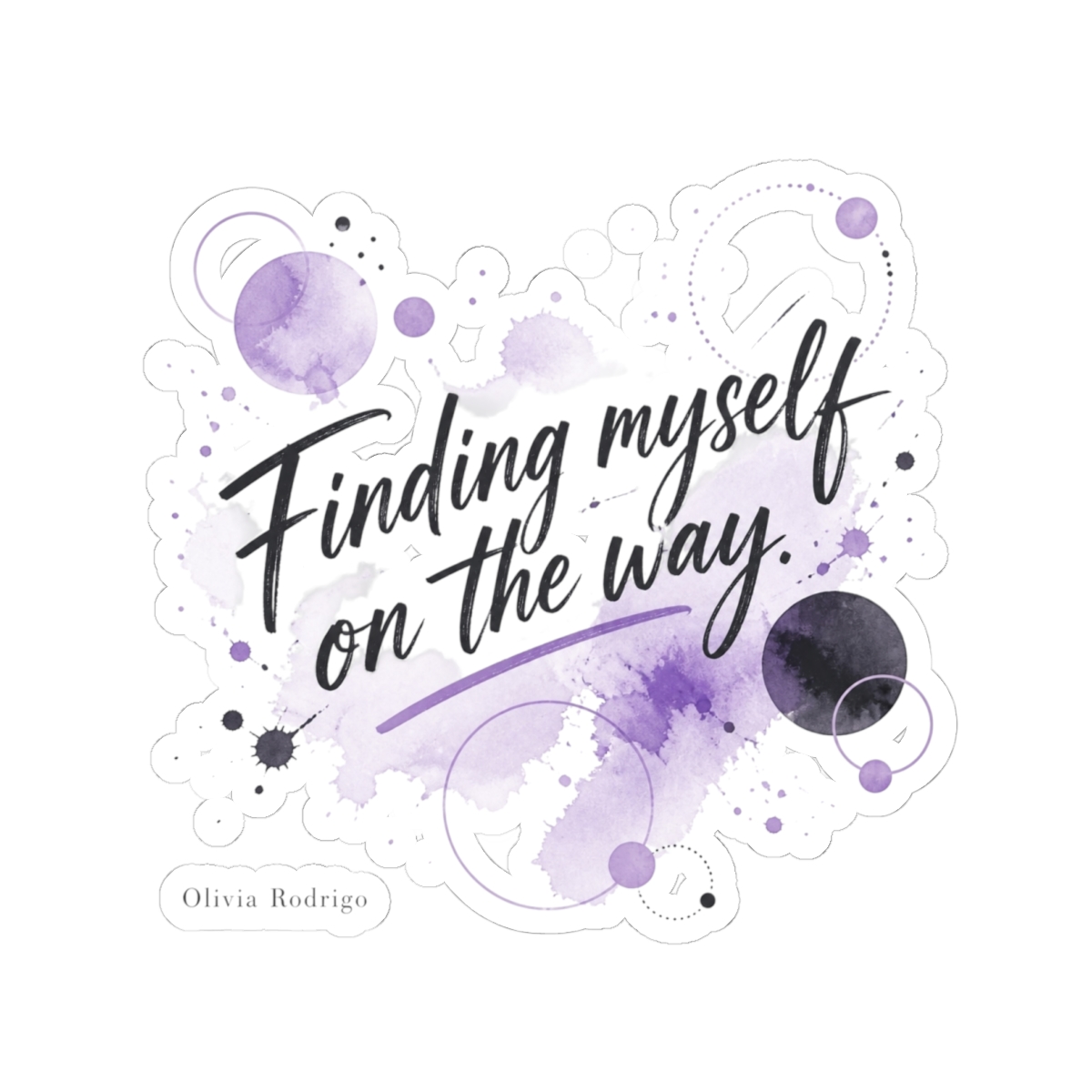 Olivia Rodrigo "Finding myself on the way." Sticker - Official Stickers merchandise