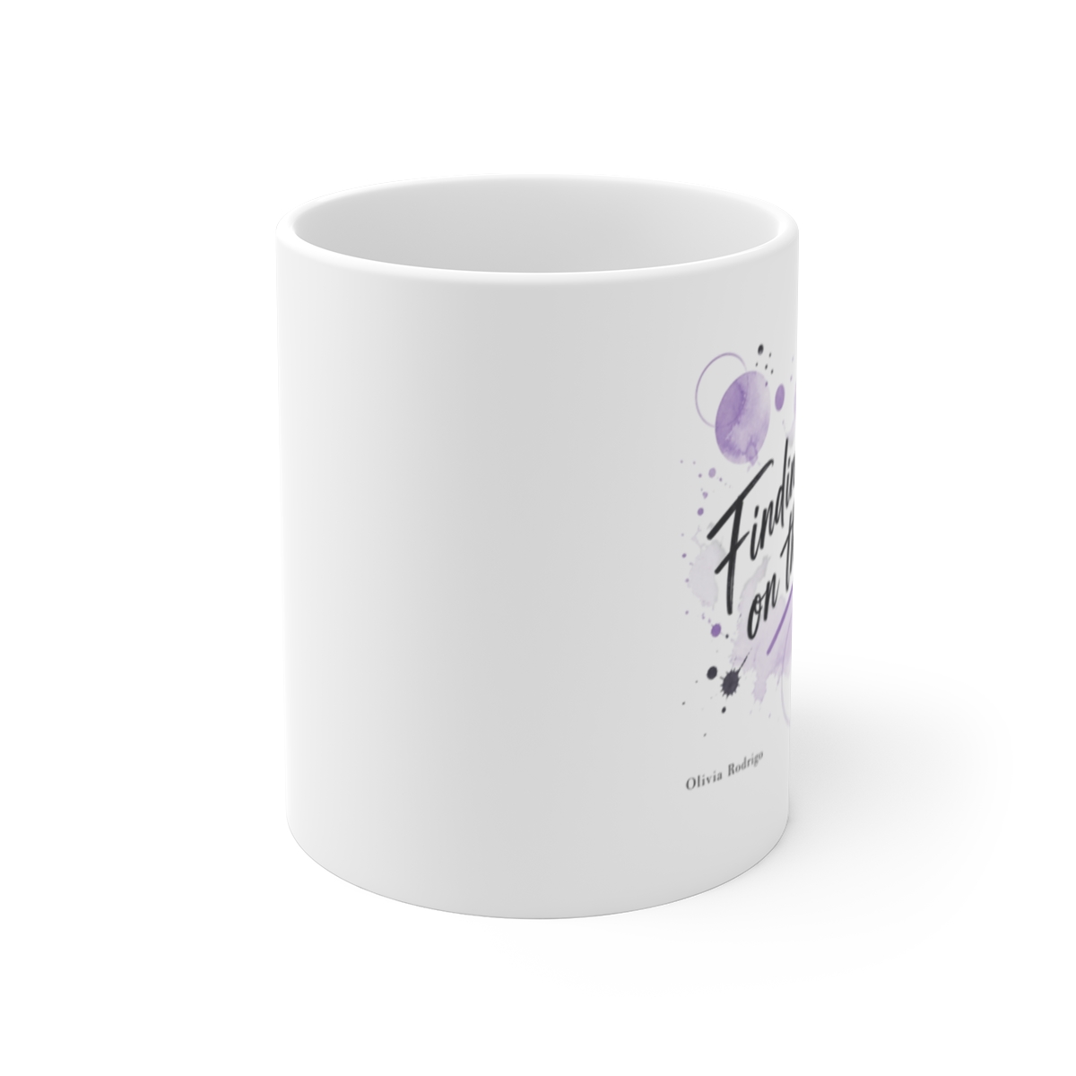 Olivia Rodrigo "Finding myself on the way." White Mug - alternate angle 1, merchandise