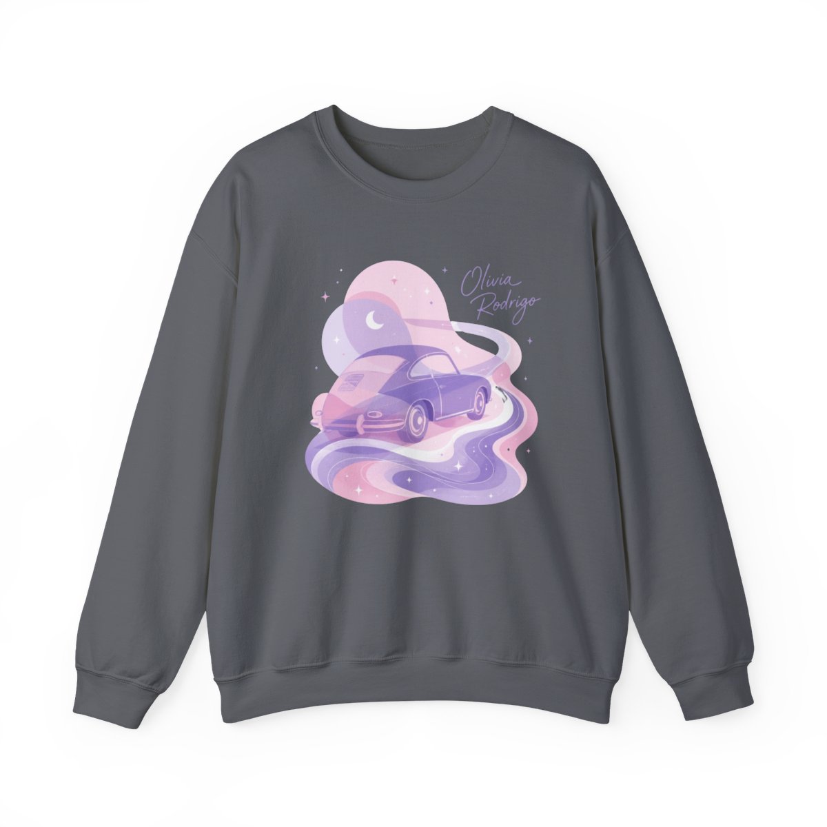 Olivia Rodrigo "dreamy nostalgia." Crewneck - alternate angle 3, merchandise