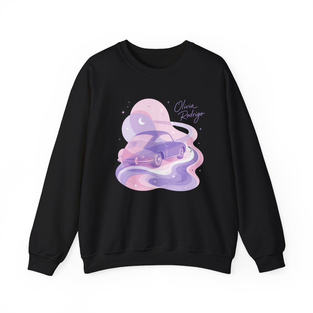 Olivia Rodrigo "dreamy nostalgia." Crewneck - alternate angle 2, merchandise