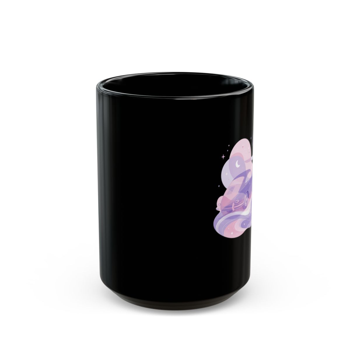 Olivia Rodrigo "dreamy nostalgia." Black Mug - alternate angle 4, merchandise