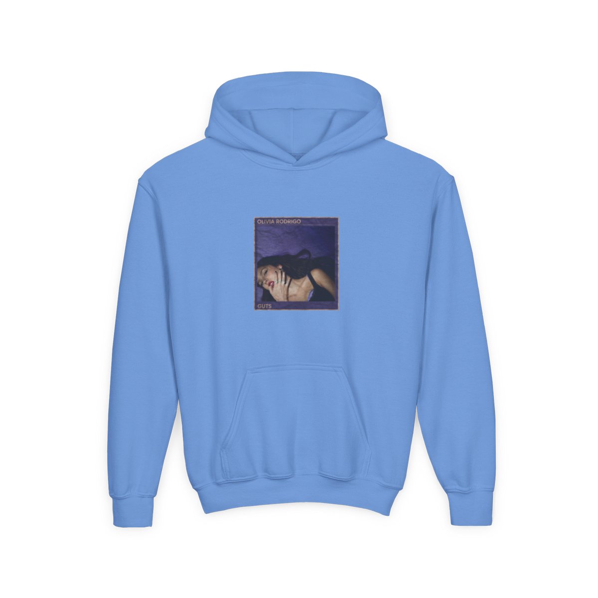 Album Cover Olivia Rodrigo // Guts Kids Hoodie - alternate angle 4, merchandise