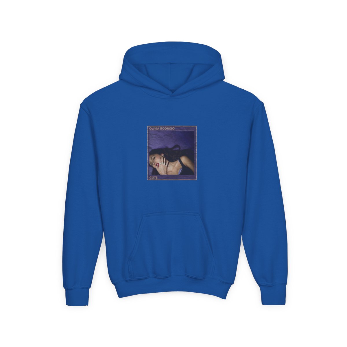 Album Cover Olivia Rodrigo // Guts Kids Hoodie - alternate angle 5, merchandise