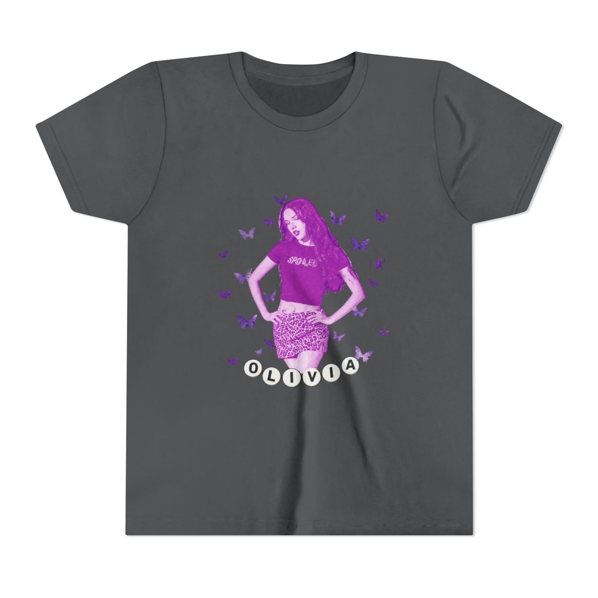 Olivia Rodrigo - Butterflies Kids T Shirt - alternate angle 5, merchandise