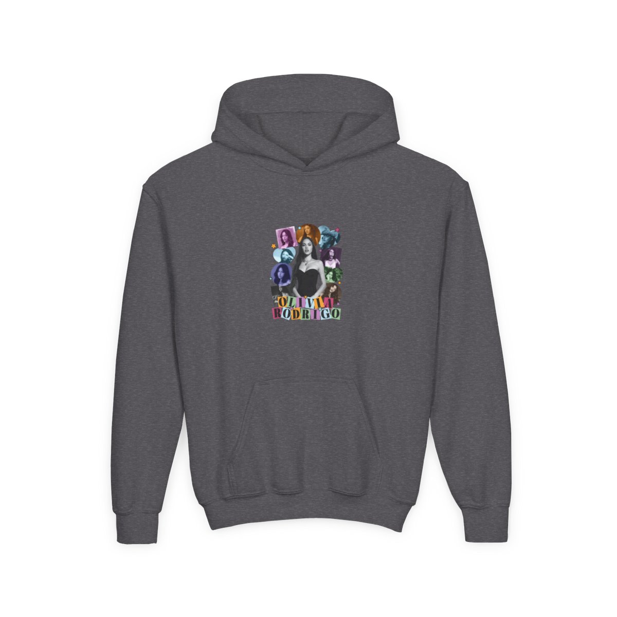 Olivia rodrigo - halftone Kids Hoodie - alternate angle 3, merchandise