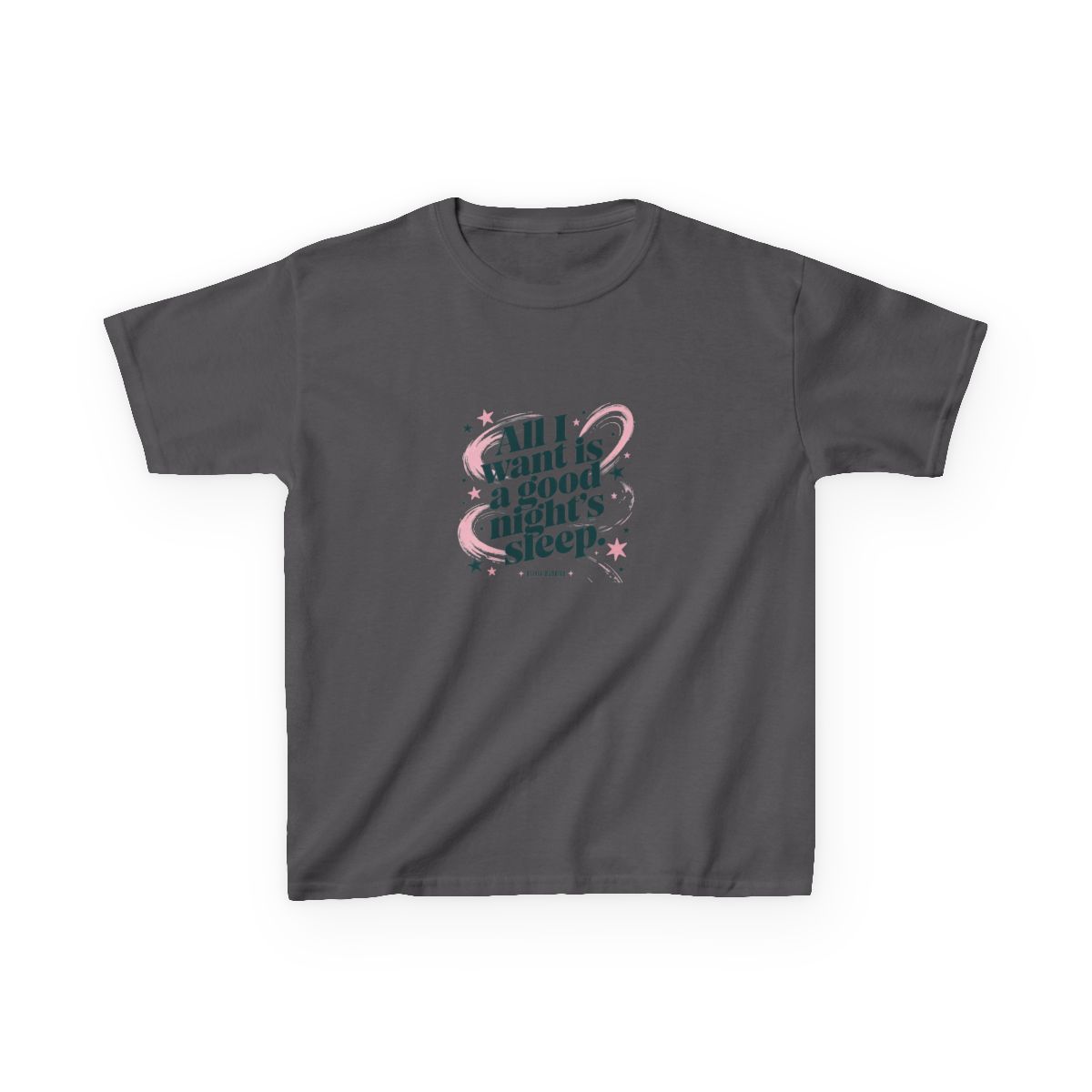 Olivia Rodrigo "All I want is a good night’s sleep." Unisex Kids Tee - alternate angle 3, merchandise