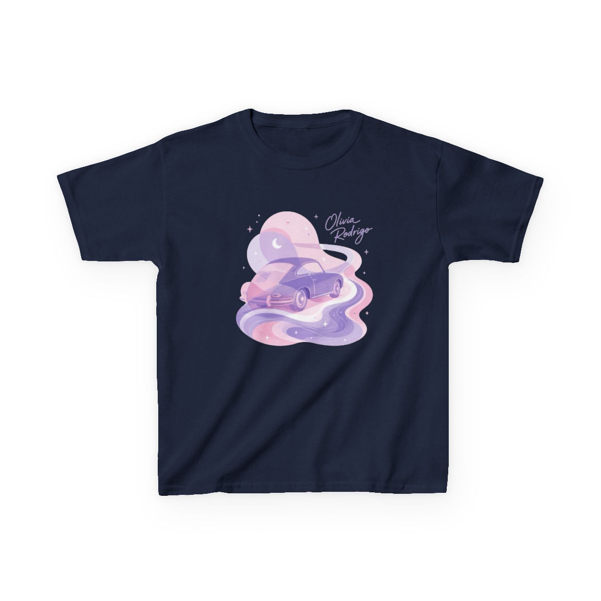 Olivia Rodrigo "dreamy nostalgia." Unisex Kids Tee - alternate angle 3, merchandise