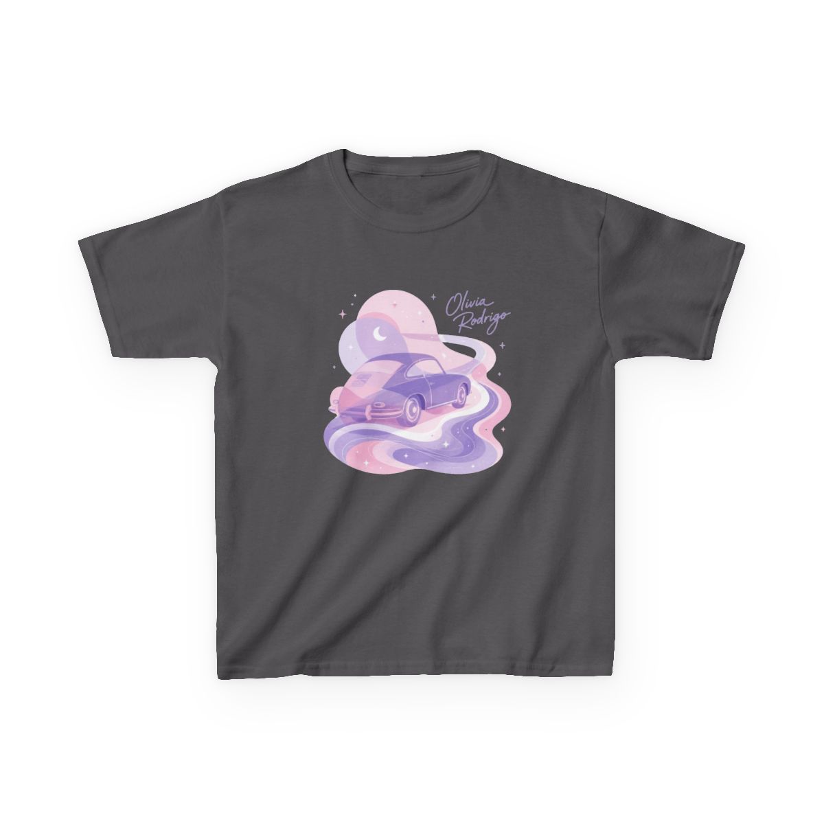 Olivia Rodrigo "dreamy nostalgia." Unisex Kids Tee - alternate angle 2, merchandise
